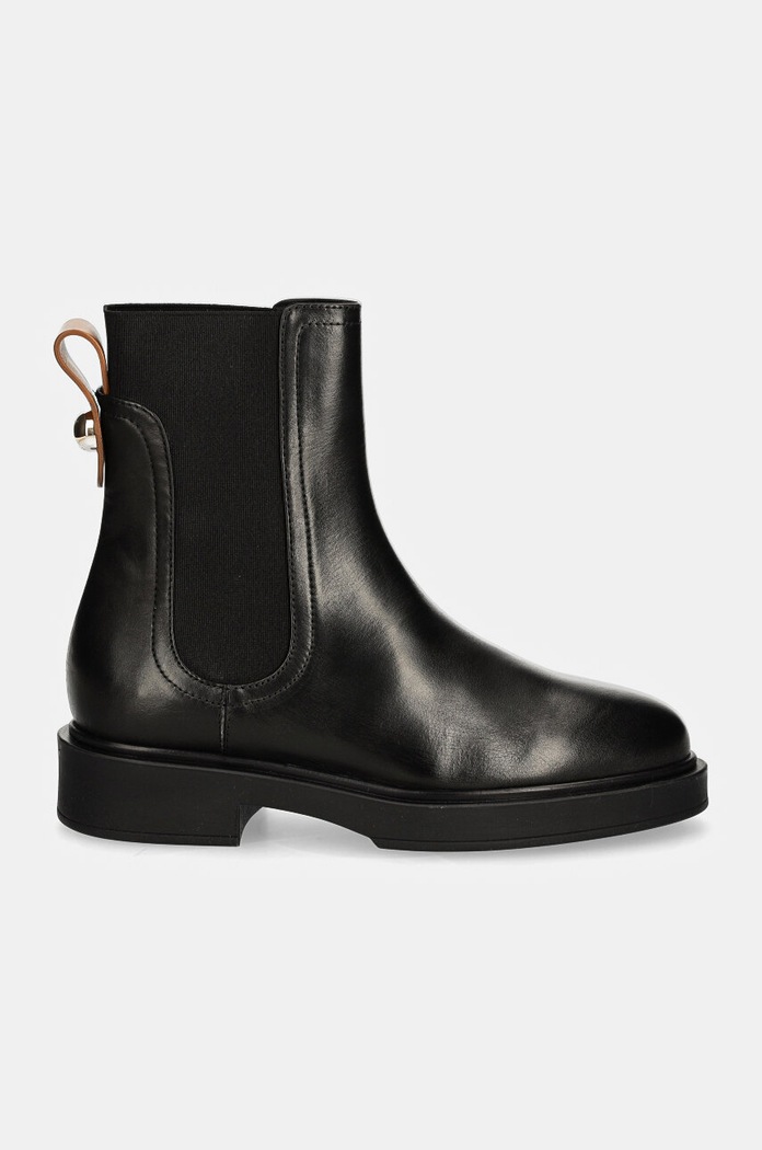 Furla ghete chelsea de piele Sfera Chelsea Boot YI53CIT.BX3479.3379S negru AW24