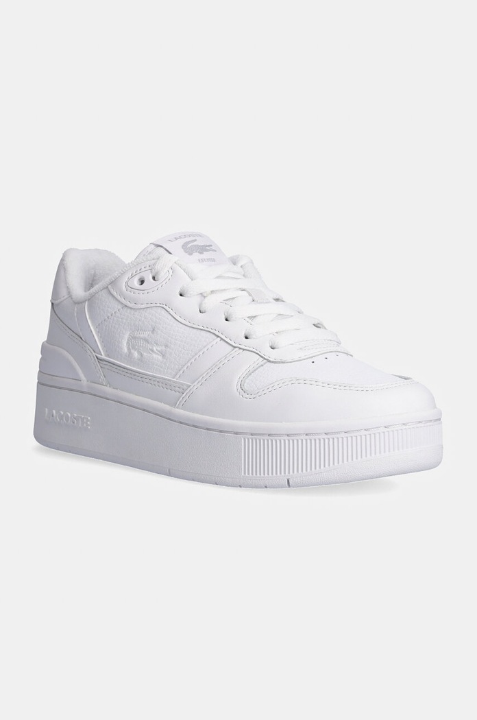 Δερμάτινα sneakers Lacoste T-Clip Platform υφασμάτινο λευκό 48SFA0046
