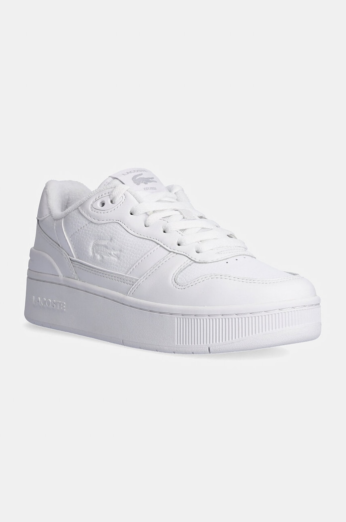 Δερμάτινα sneakers Lacoste T-Clip Platform υφασμάτινο λευκό 48SFA0046