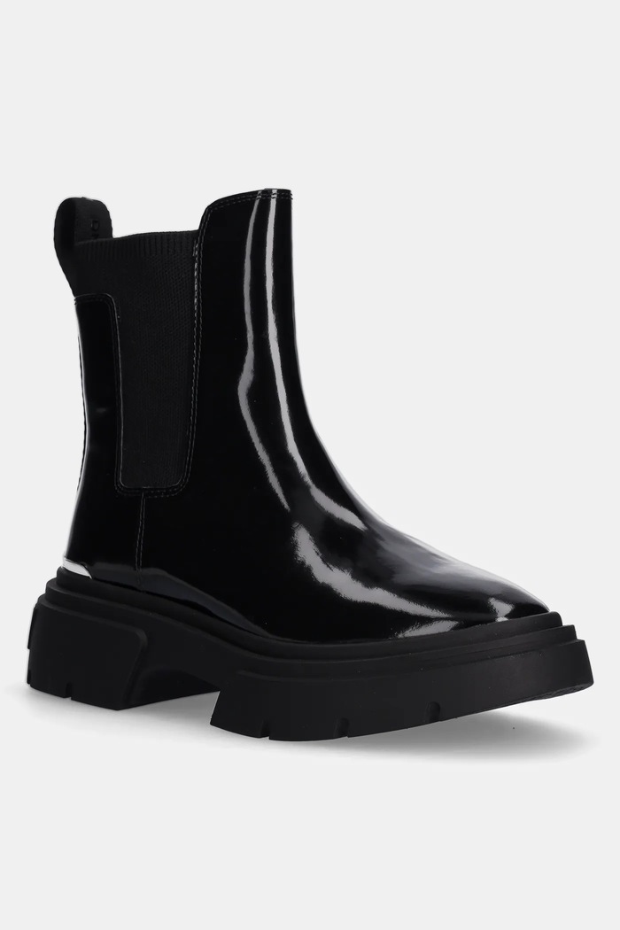 Δερμάτινες μπότες τσέλσι Dkny Fenella 5-8 cm μαύρο K4400981.BLK