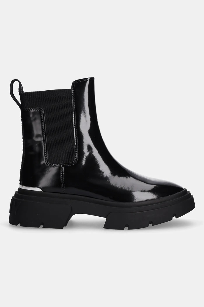 Δερμάτινες μπότες τσέλσι Dkny Fenella K4400981.BLK μαύρο AW24
