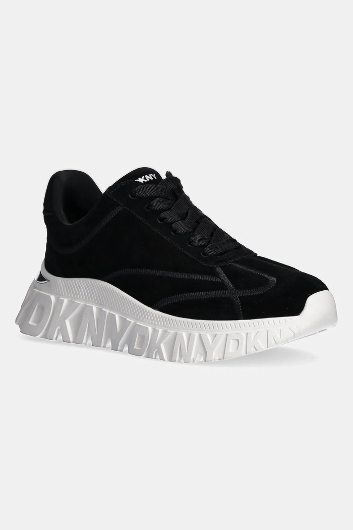 Tenisice od brušene kože Dkny Laeoni platforma crna K4408656.BLK