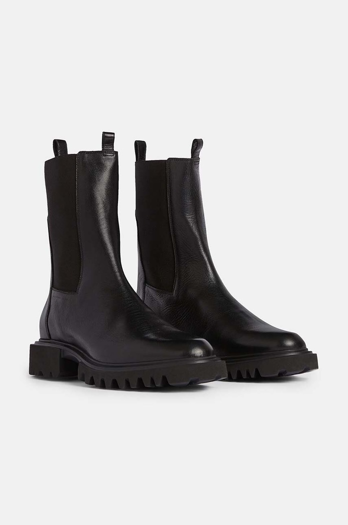 Kožené topánky chelsea AllSaints Hallie Boot W115FB čierna AW25