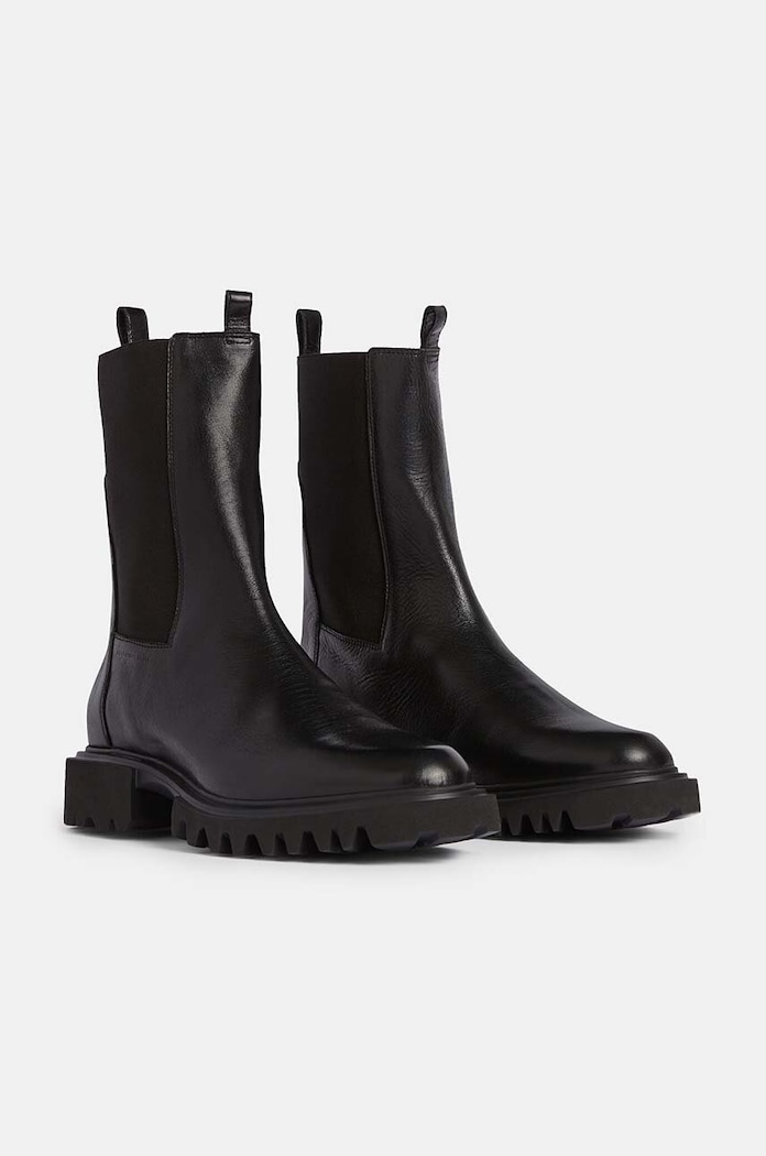 Kožené topánky chelsea AllSaints Hallie Boot W115FB čierna AW25