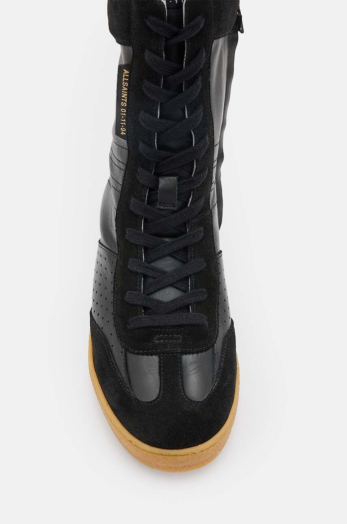 Δερμάτινες μπότες AllSaints Louise High Top μαύρο W070FB
