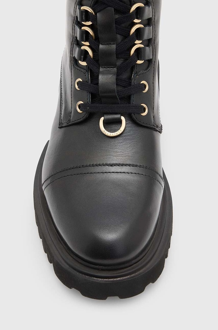Обувки Кожени боти AllSaints Lydia Boot W040FB черен