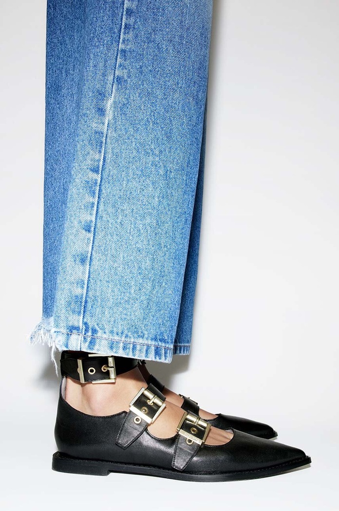 AllSaints balerini de piele Susan Buckle Shoe W009FA