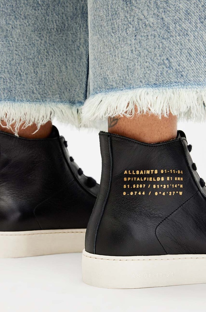 Kožené kecky AllSaints Tana High Top W110FB