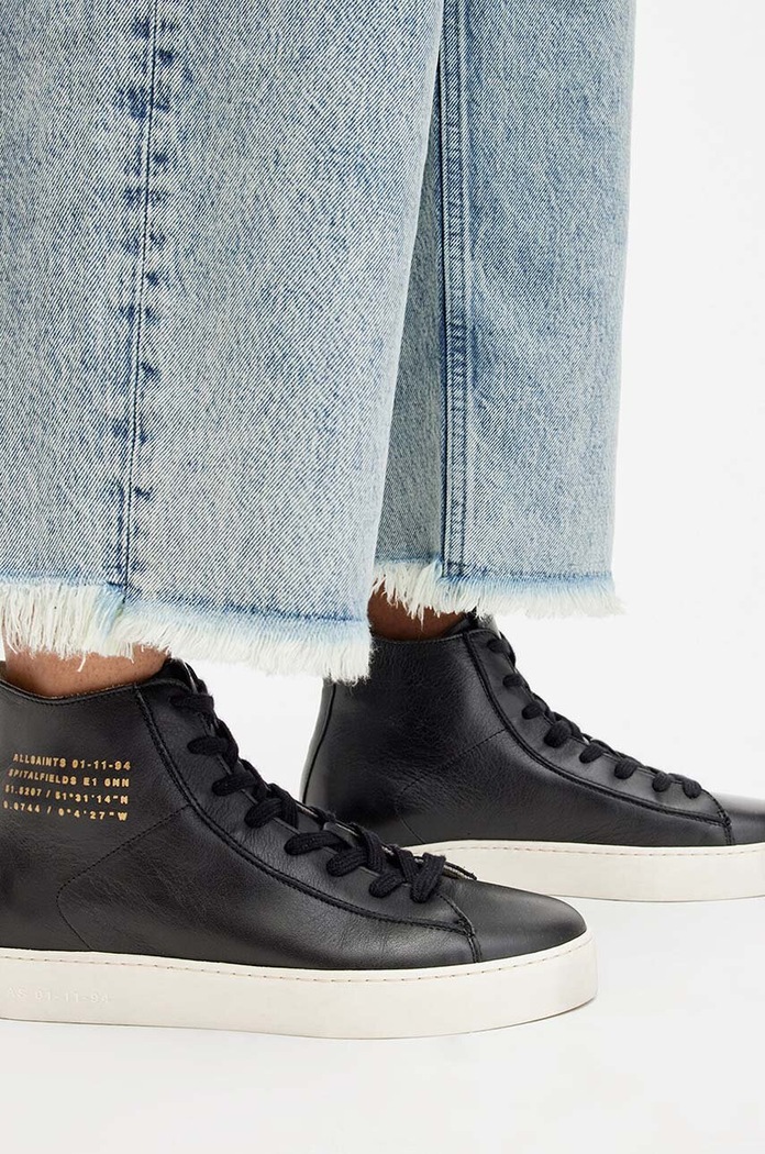 Kožené kecky AllSaints Tana High Top W110FB