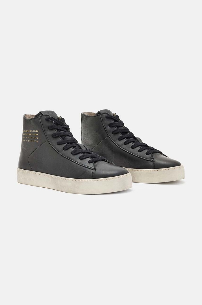 Kožené kecky AllSaints Tana High Top W110FB černá AW24