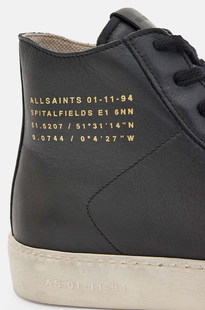 Kožené kecky AllSaints Tana High Top černá W110FB