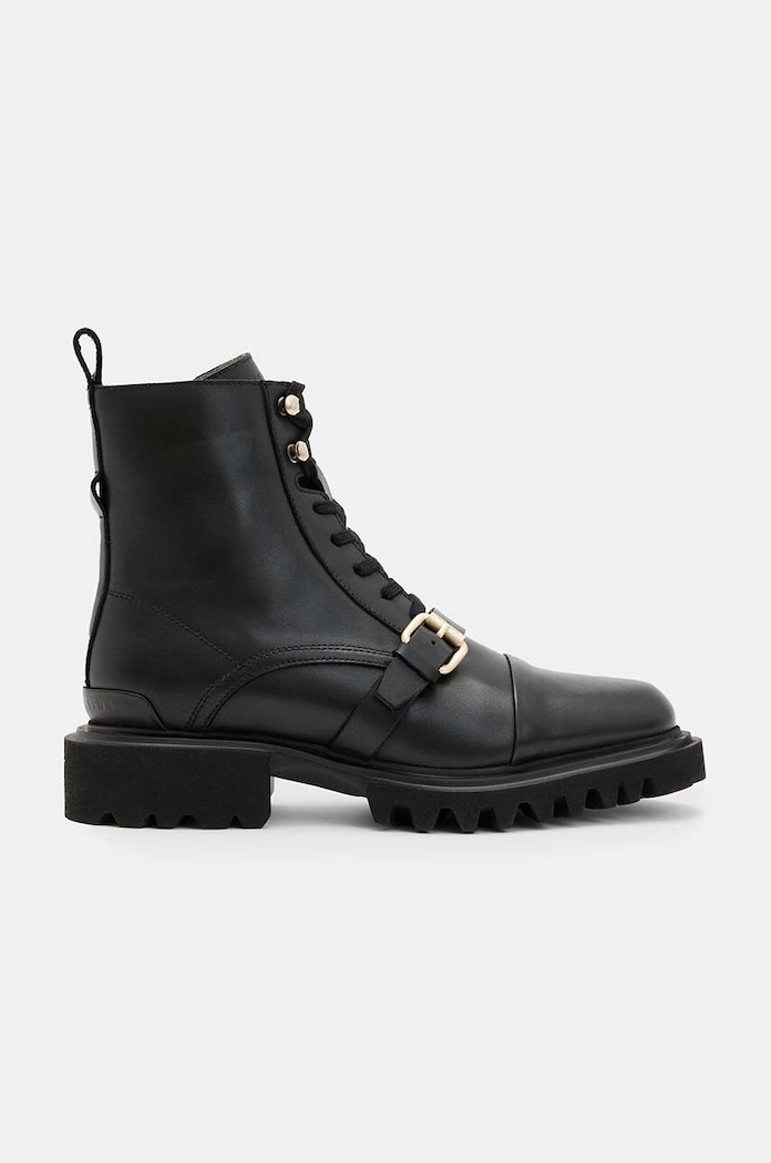 Usnjeni gležnarji AllSaints Tori Boot Neizolirana črna W119FB