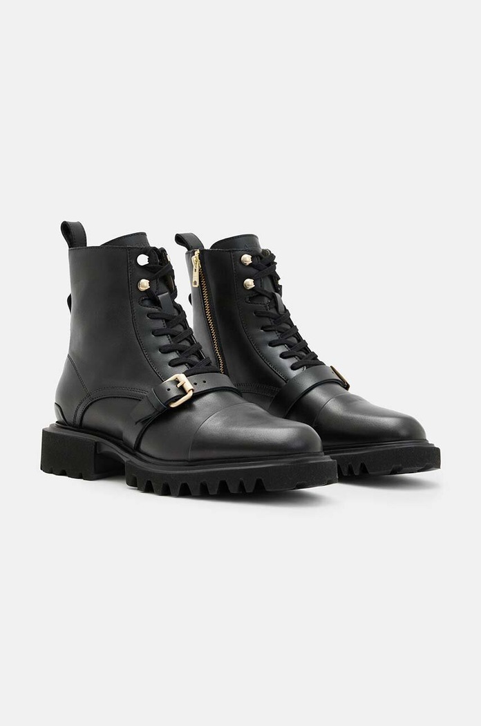 Usnjeni gležnarji AllSaints Tori Boot W119FB črna AW24