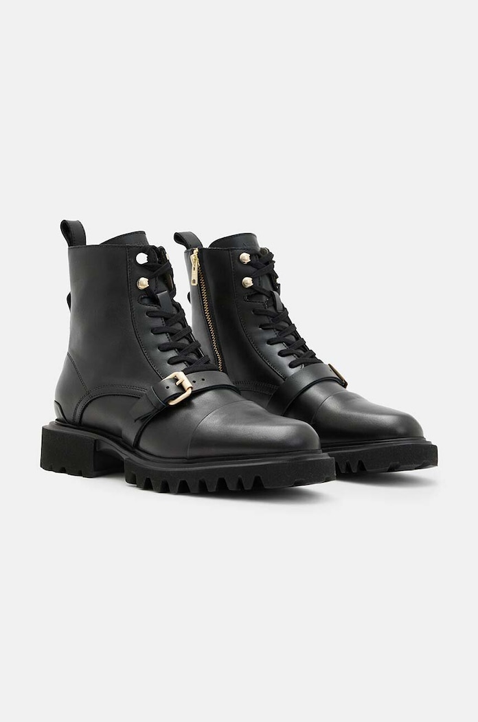 Usnjeni gležnarji AllSaints Tori Boot W119FB črna AW24