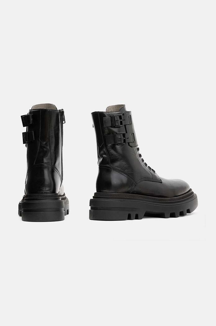 Kožené kotníkové boty AllSaints Zoe Boot W064FB černá