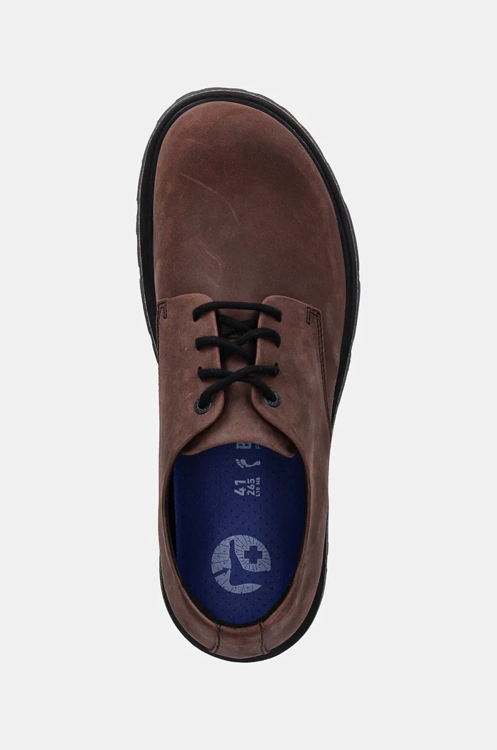 Nubukové polobotky Birkenstock Highwood Lace hnědá 1028201