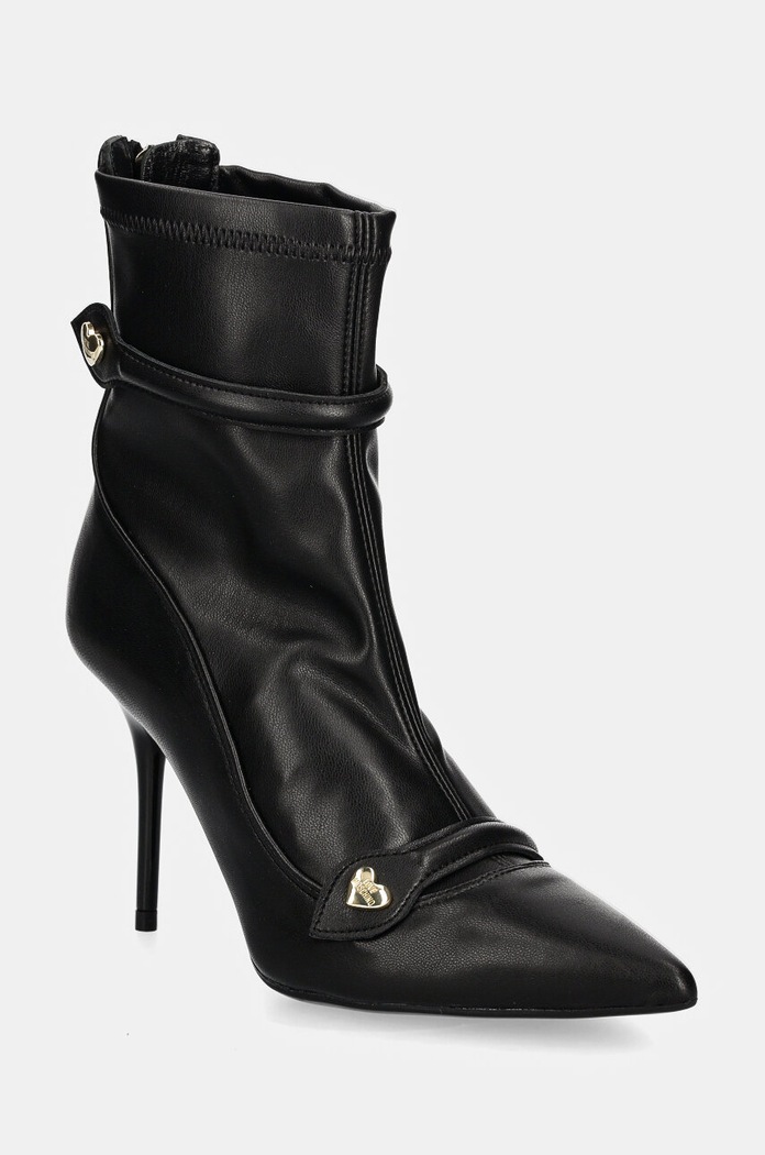Gležnjače Love Moschino na patentni zatvarač crna JA21099G0LIEZ000