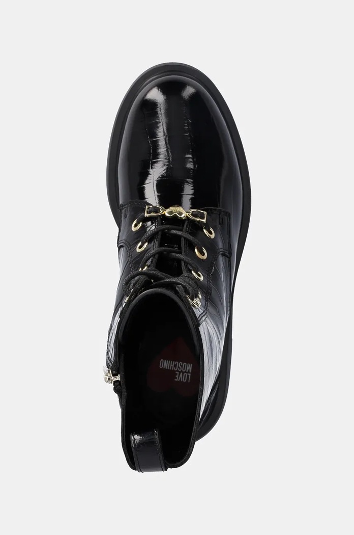 Кожени кубинки Love Moschino черен JA24194G0LIB0000