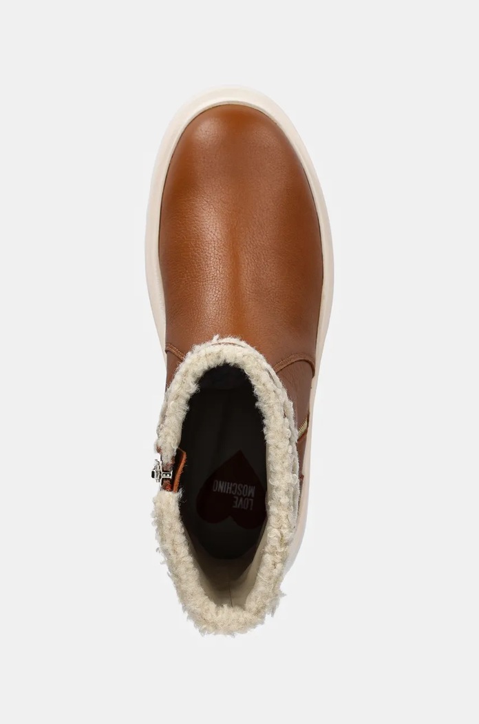 Členkové topánky Love Moschino hnedá JA24245G0LIC620A