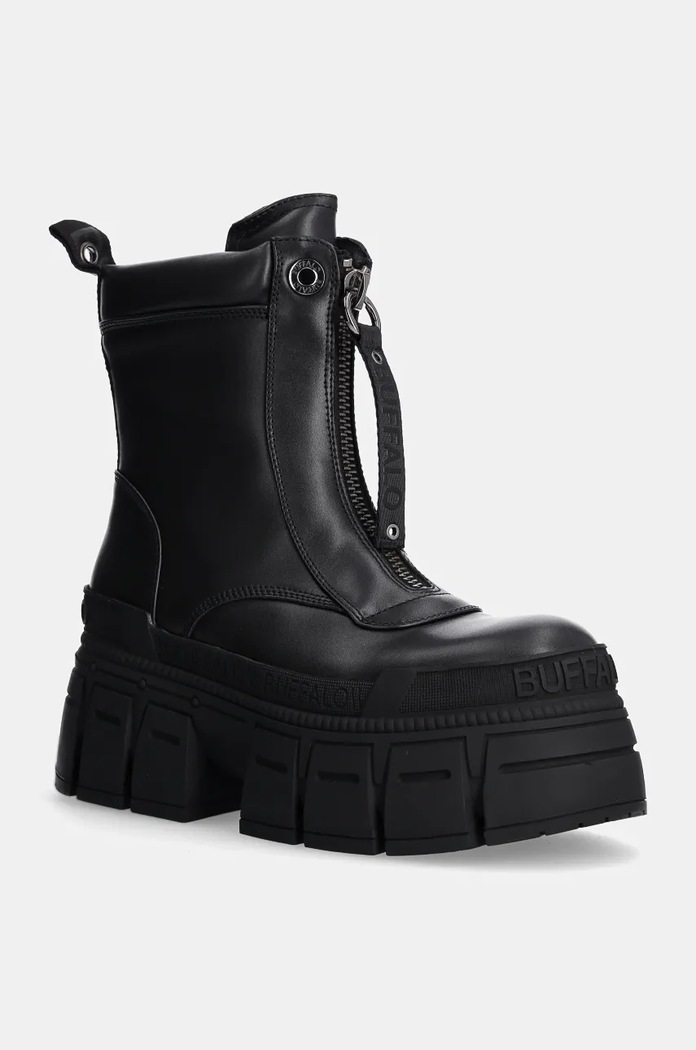 Buffalo workery Gospher Zip Boot imitacja skóry licowej czarny 1622350.BLK