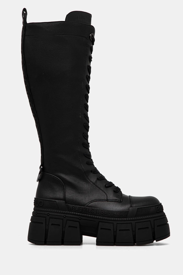 Buffalo Csizma Gospher Lace Up Hi 1622527.BLK fekete AW25