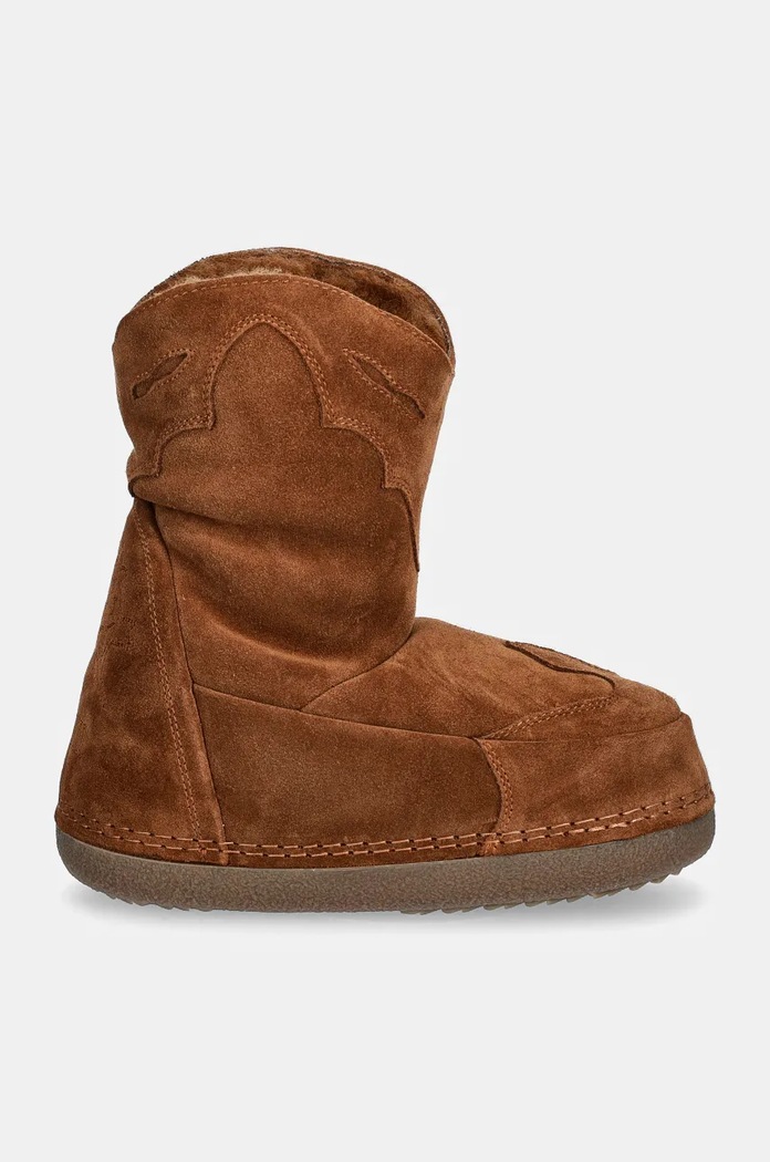 Μπότες χιονιού σουέτ Inuikii Cowboy Embroidery 75101.067.Brown καφέ AW24