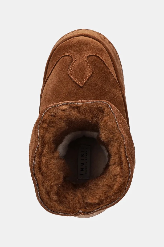 Μπότες χιονιού σουέτ Inuikii Cowboy Embroidery καφέ 75101.067.Brown
