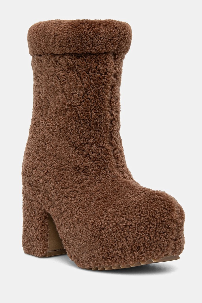 Vlněné boty Inuikii Shearling Heel textilní hnědá 75207.095.Brown