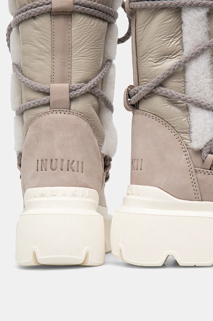 Inuikii śniegowce skórzane Endurance Cozy beżowy 75102.144.White