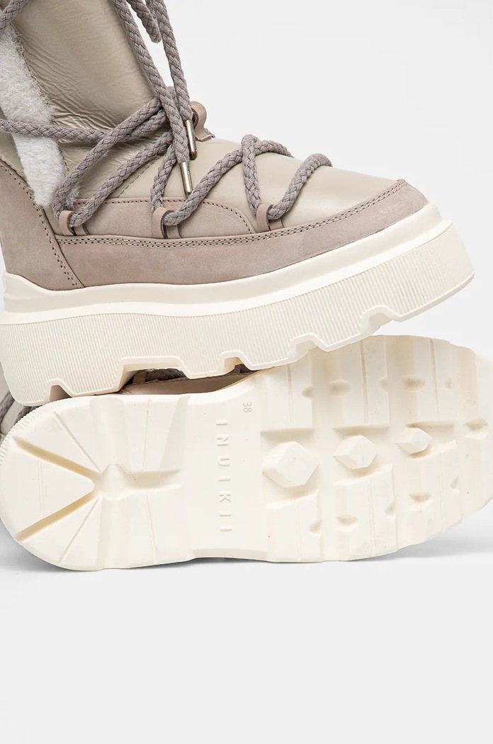 Inuikii śniegowce skórzane Endurance Cozy 75102.144.White beżowy