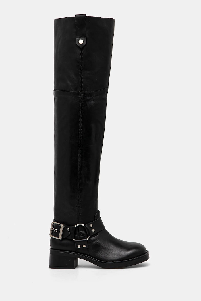Steve Madden kozaki skórzane Bosal SM11003230.017 czarny AW24