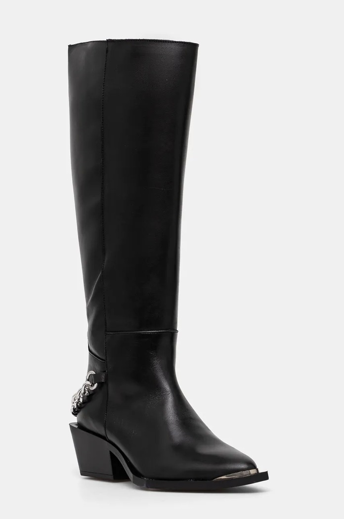 Δερμάτινες μπότες Steve Madden Xayenne 5-8 cm μαύρο SM11003321.017