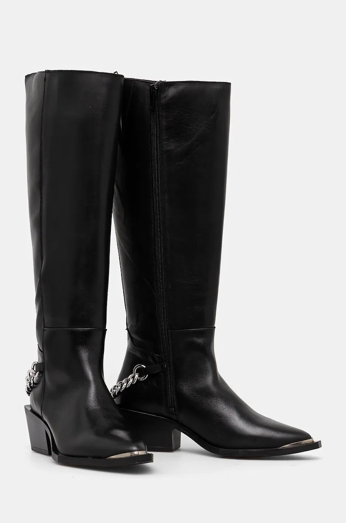 Παπούτσια Δερμάτινες μπότες Steve Madden Xayenne SM11003321.017 μαύρο
