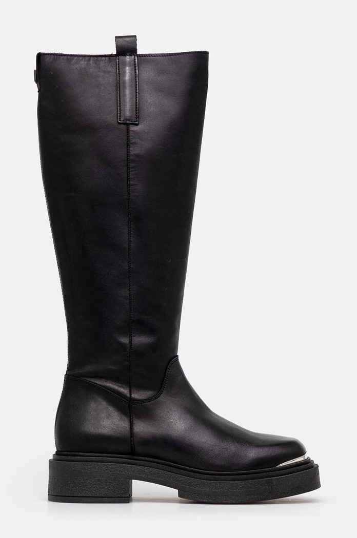 Steve Madden kozaki skórzane Constance SM11003238.017 czarny AW24