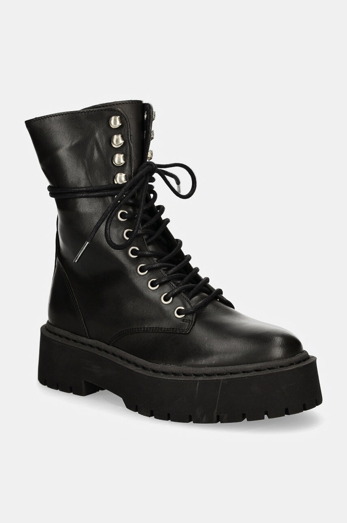 Кожени кубинки Steve Madden Skywen гладка кожа черен SM11003283.017