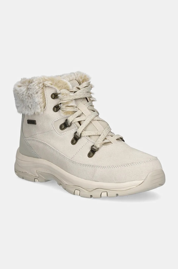 Čizme za snijeg Skechers TREGO SNOW WORRIES brušena koža bež 167882