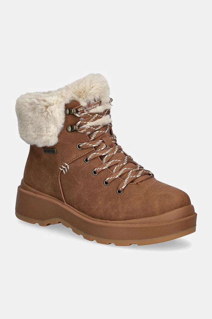 Skechers cizme de iarna PARK CITY cu snur maro 168087