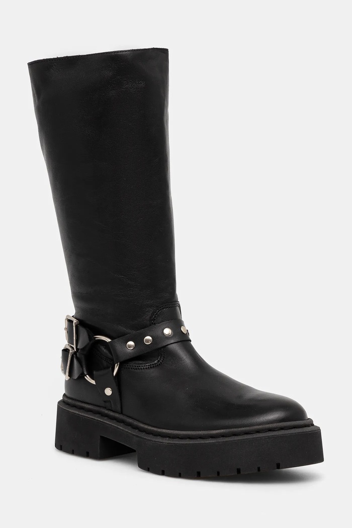 Δερμάτινες μπότες Steve Madden Gayet ίσια πλατφόρμα μαύρο SM11003411.017