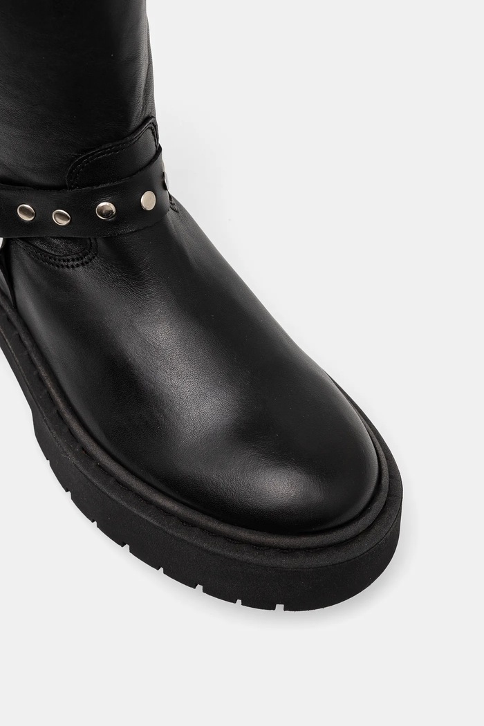 Δερμάτινες μπότες Steve Madden Gayet μαύρο SM11003411.017