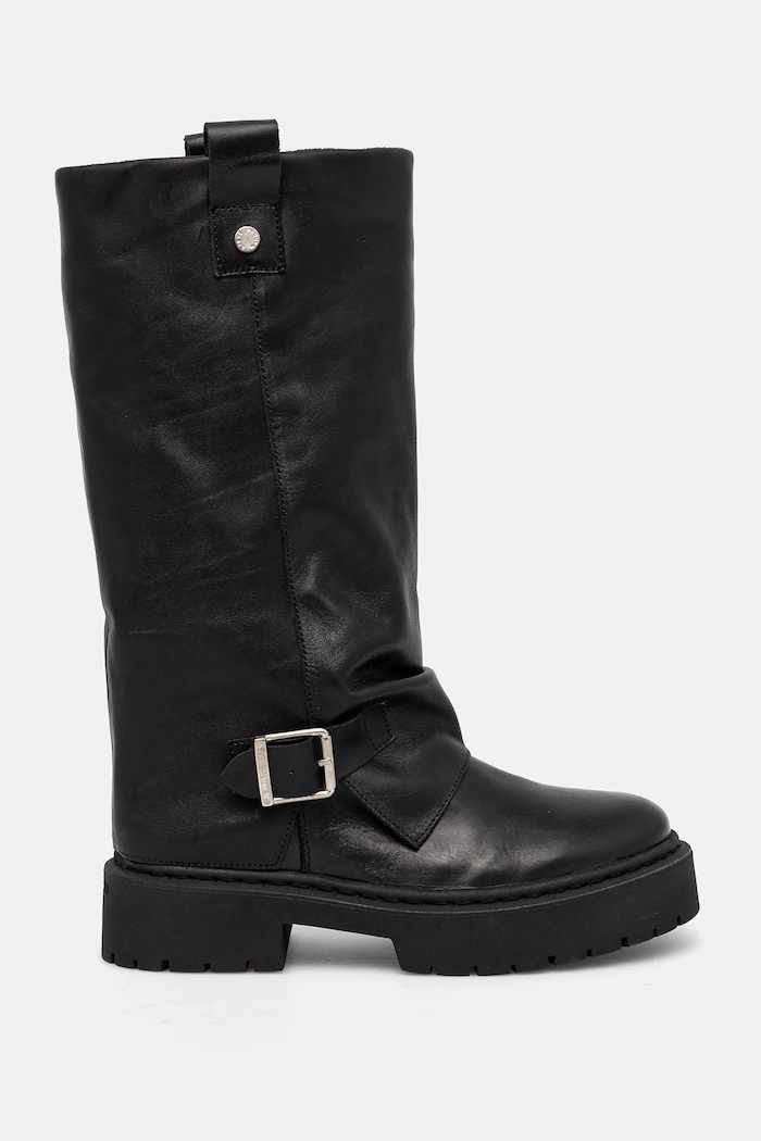 Δερμάτινες μπότες Steve Madden Godiva SM11003413.017 μαύρο AW24