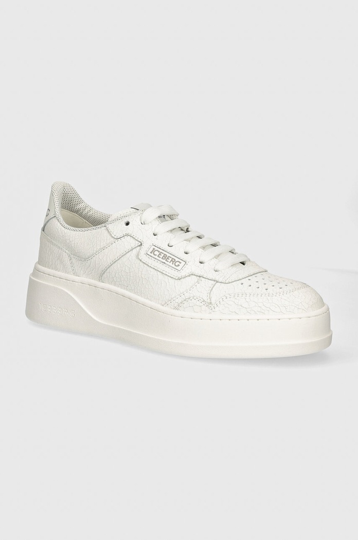 Δερμάτινα sneakers Iceberg Clock V2 πλατφόρμα λευκό ID211305