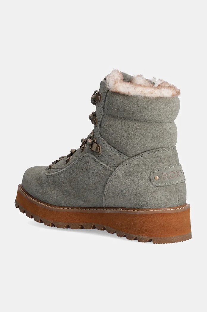 Încălțăminte Roxy Pantofi de piele intoarsa Bradie ARJB700758 verde