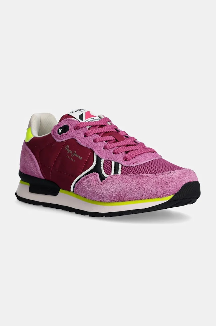 Pepe Jeans sneakers PLS40025 piele întoarsă roz PLS40025