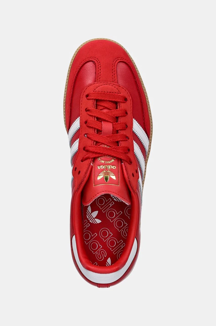 Kožené tenisky adidas Originals Samba OG W červená IE6524