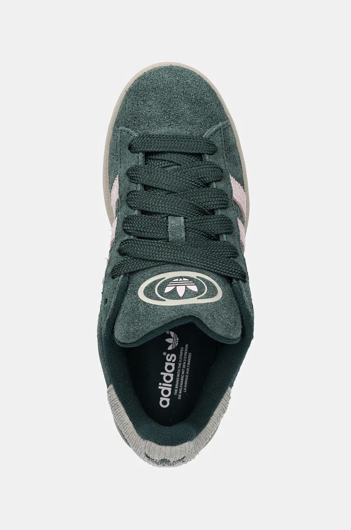 Tenisice od brušene kože adidas Originals Campus 00s W zelena IG2121