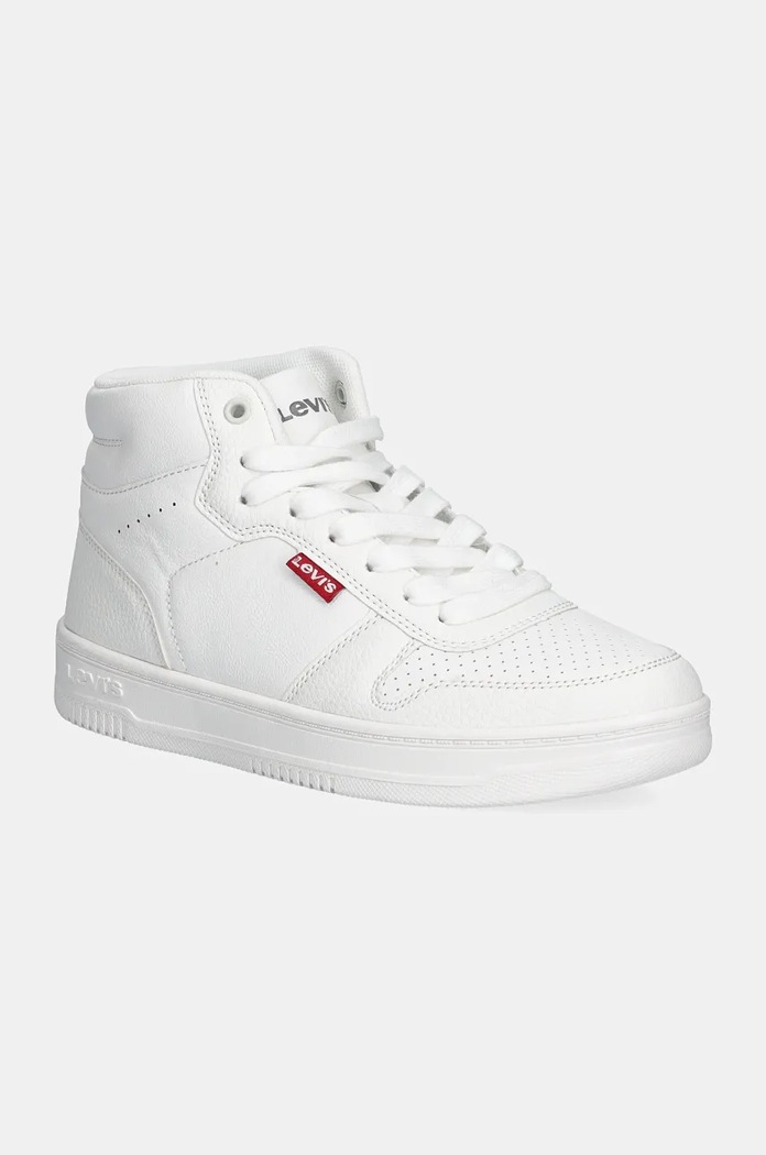 Tenisky Levi's DRIVE S HIGH imitácia kože biela 000EJ.0001