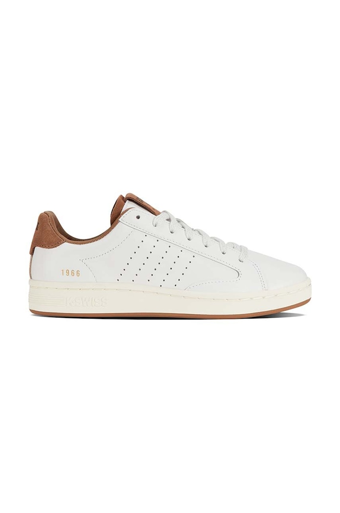 Kožené tenisky K-Swiss LOZAN KLUB LTH plochá biela 97263.926.M