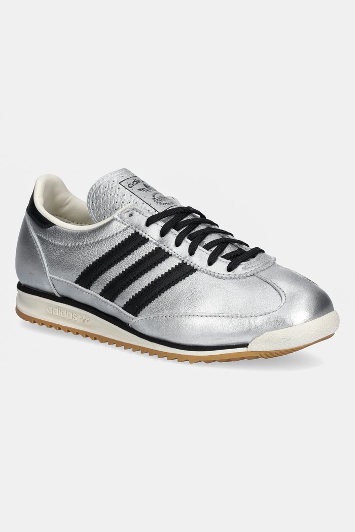 adidas SL 72 OG Silver Metallic Black Gum grain leather silver JH6363