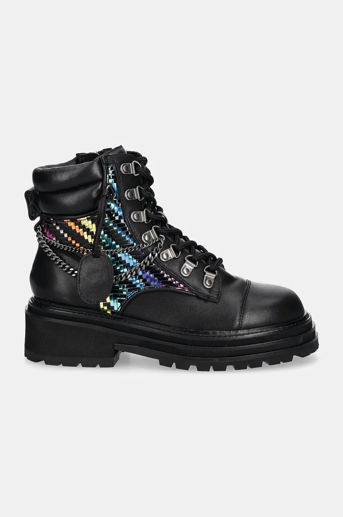 Kožené workery Kurt Geiger London Chelsea Combat Boot 3423805019.BLACKCOMB černá AW24
