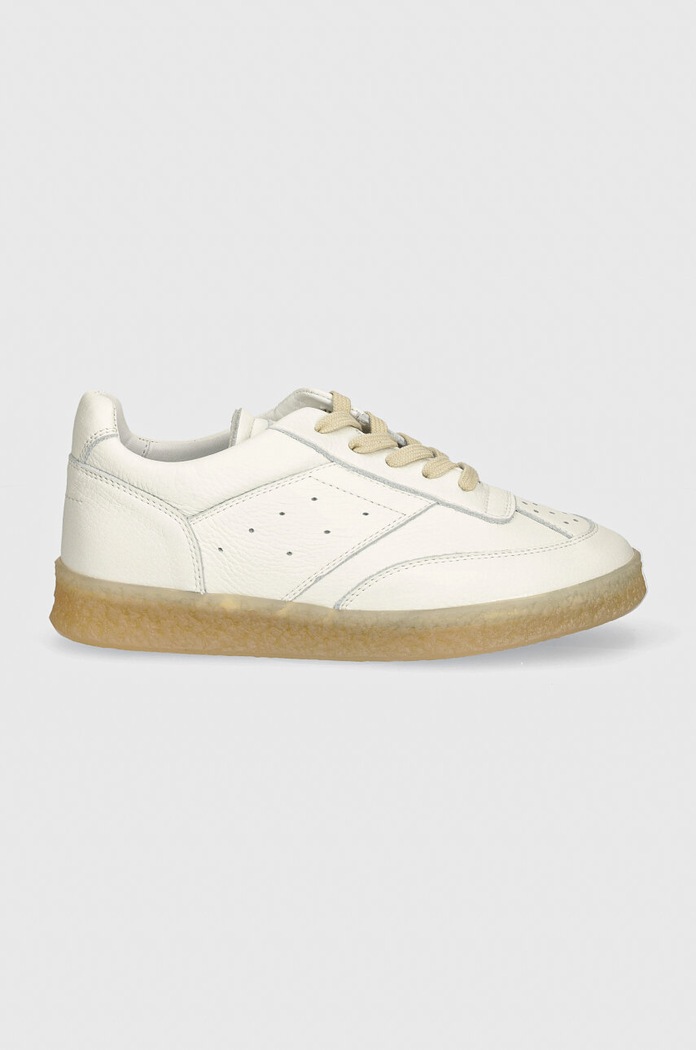 Кожени маратонки MM6 Maison Margiela S59WS0212.P7016 бял AW24